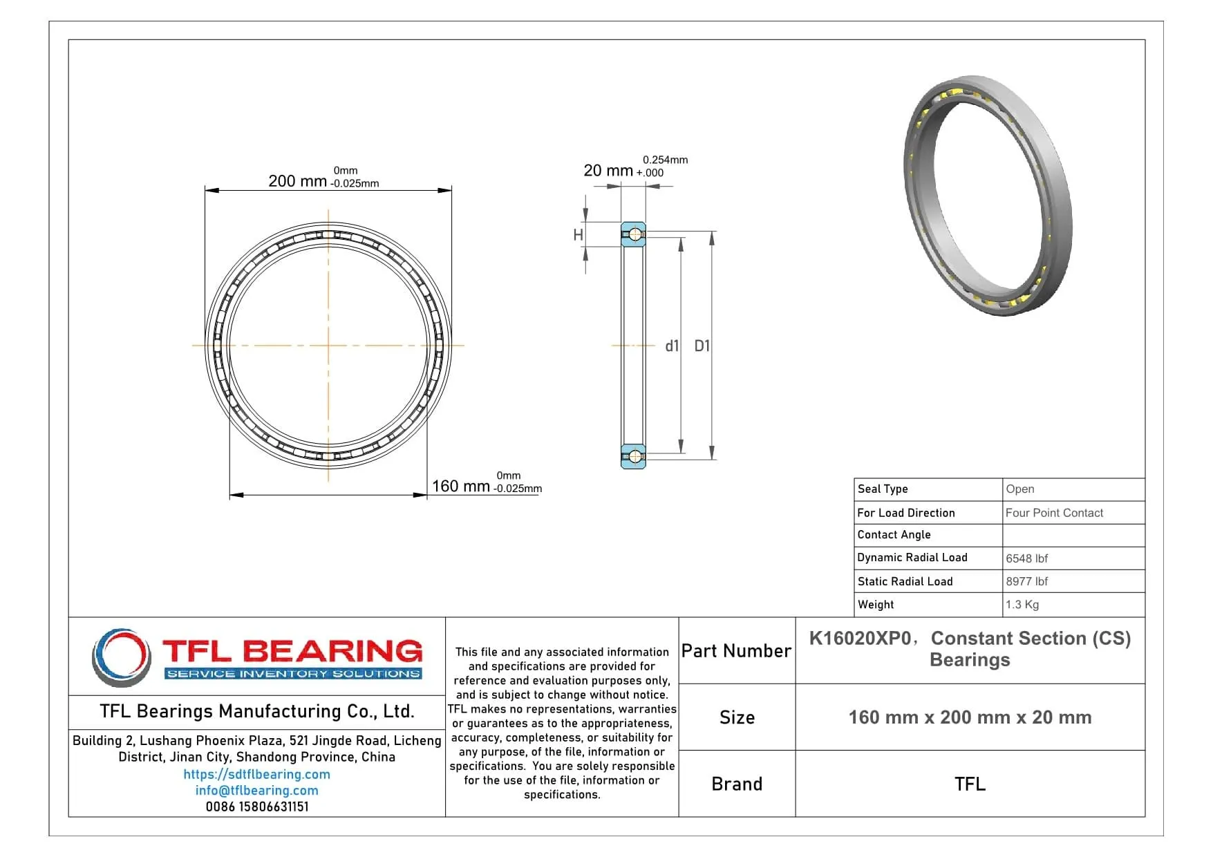 Constant Section (CS) Bearings K16020XP0 Drawing.dwg