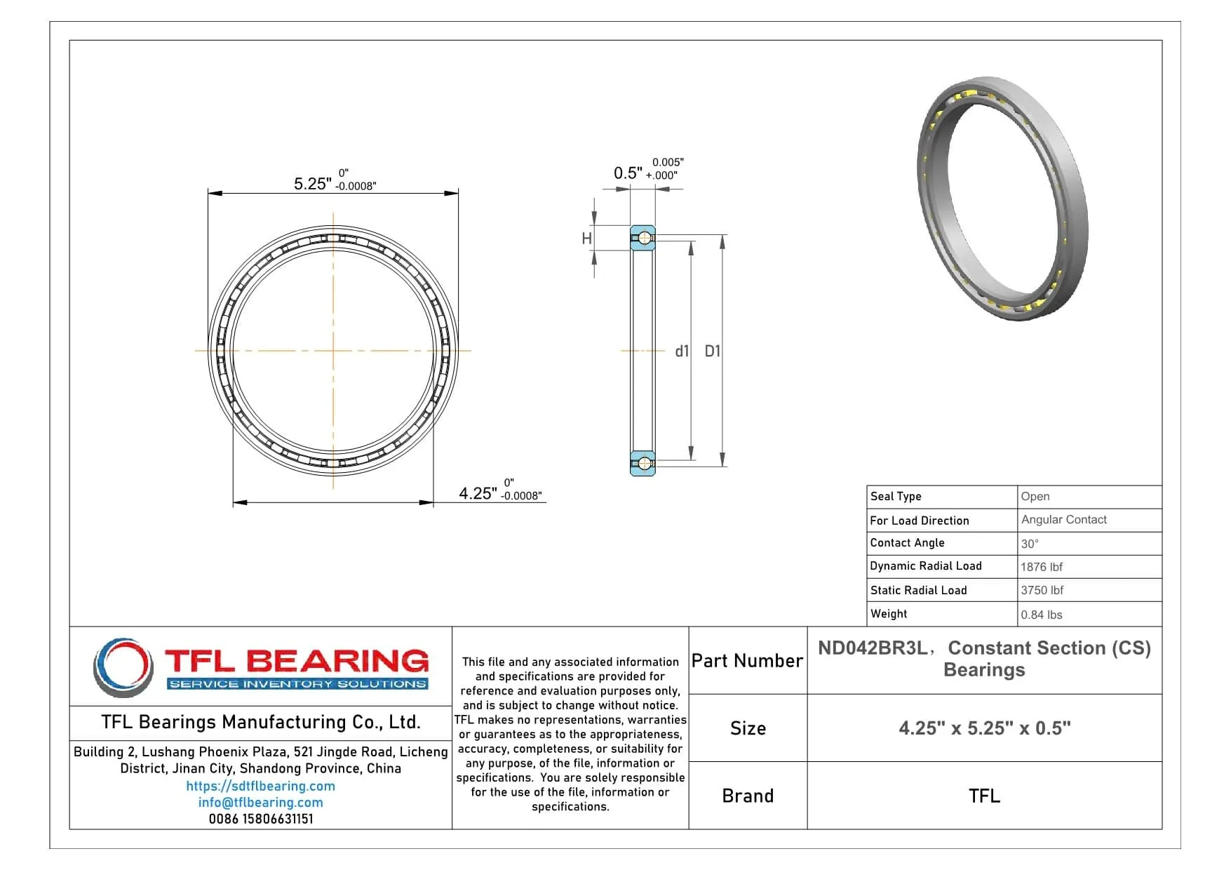 Constant Section (CS) Bearings ND042BR3L Drawing.dwg