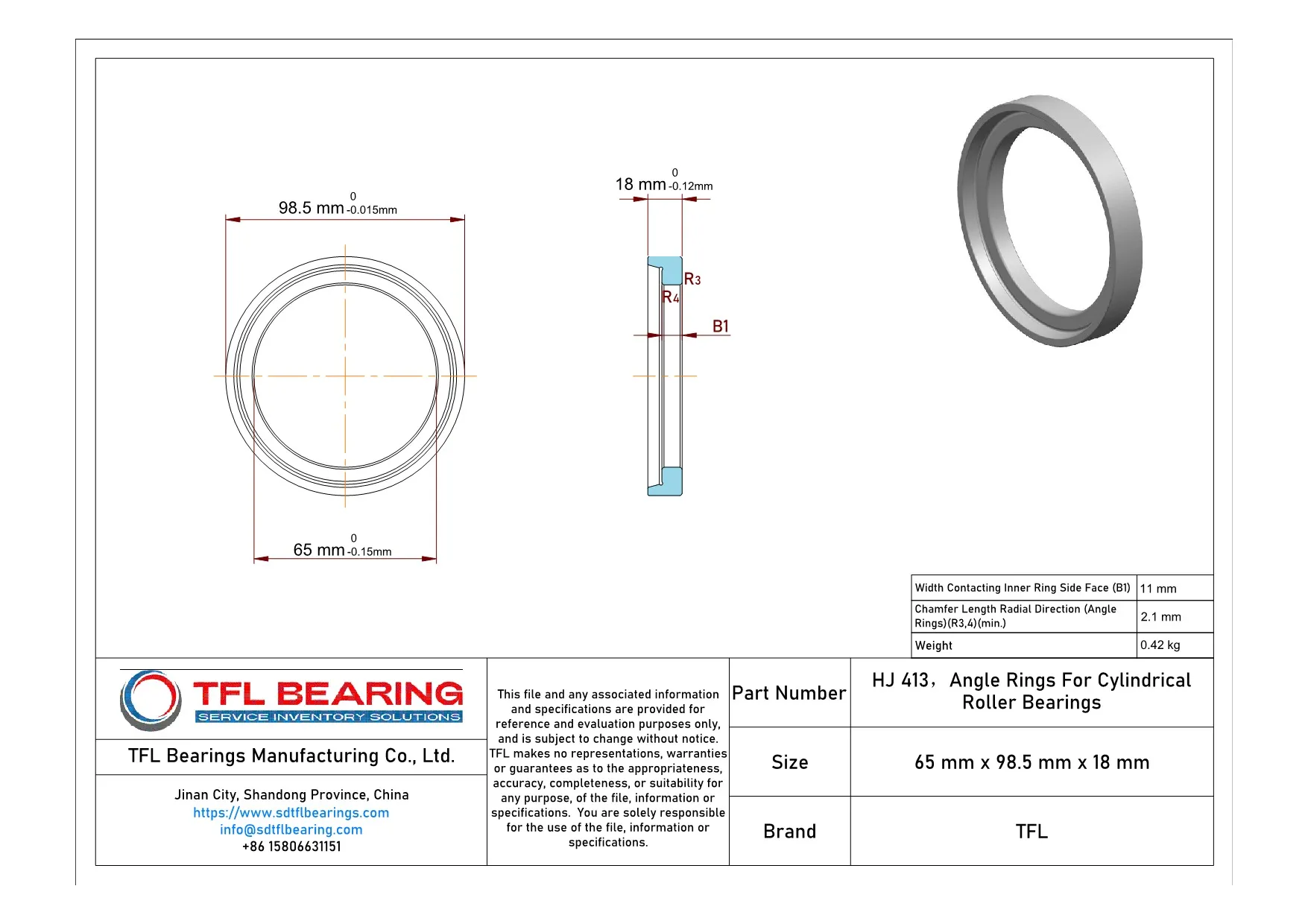 Angle Rings For Cylindrical Roller Bearings HJ 413 Drawing.dwg