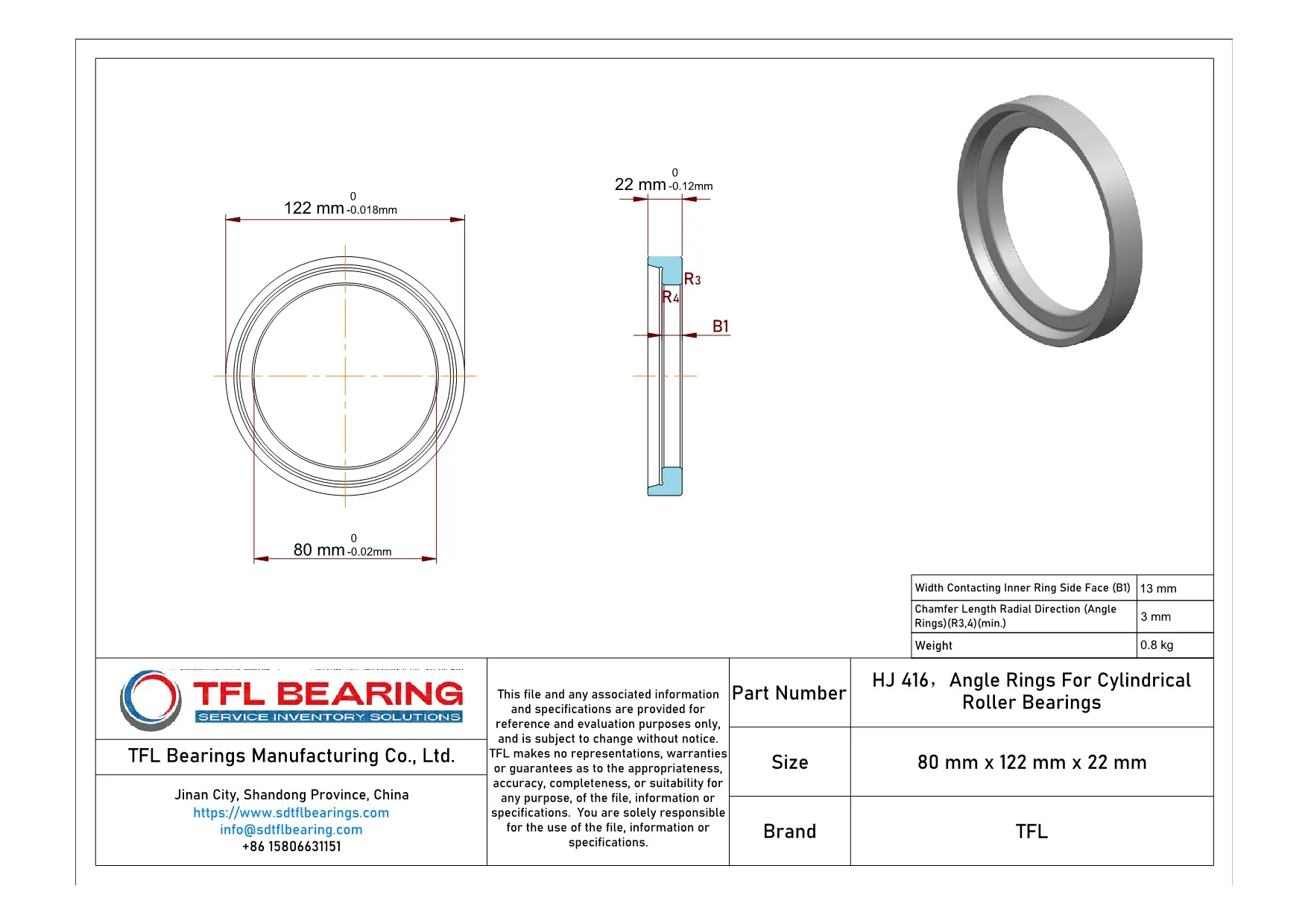 Angle Rings For Cylindrical Roller Bearings HJ 416 Drawing.dwg
